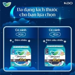 Laurier Super Slimguard Đêm Siêu Mỏng 40cm Cánh 8M
