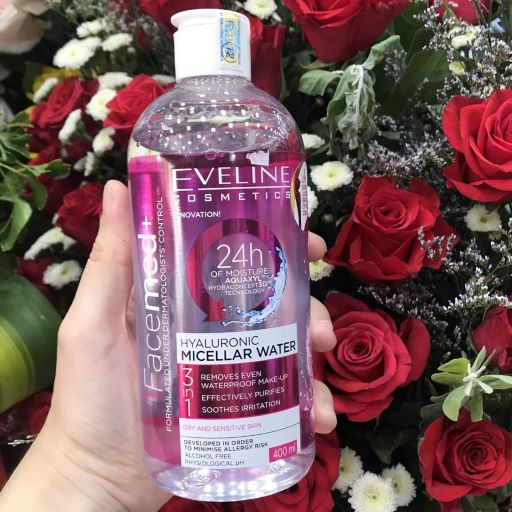 Eveline Nước tẩy trang Facemed Hyaluronic Micellar Water 400ml