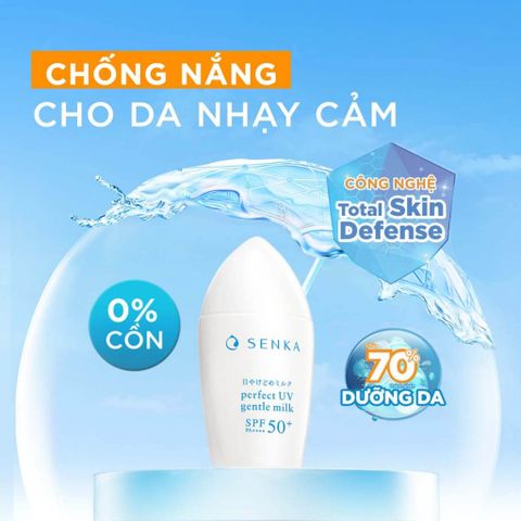 Senka Sữa chống nắng Perfect UV Gentle Milk SPF 50+ 40ml