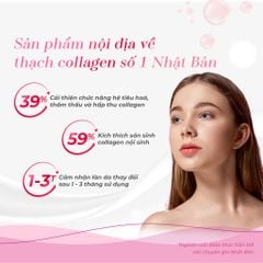 Shinnippai Thạch Collagen Glucosamine vị đào 10g x 7 gói