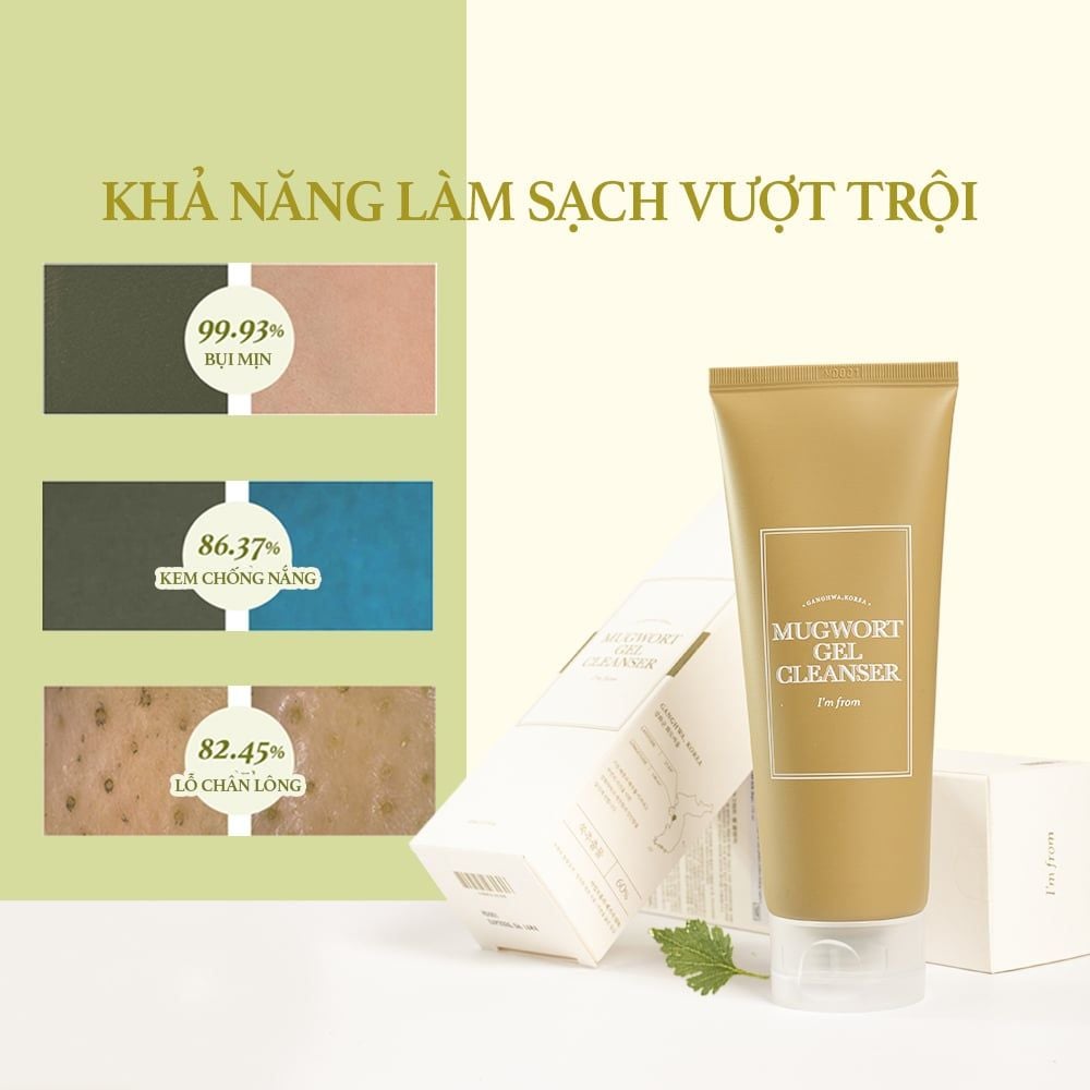 I'm From Sữa rửa mặt Mugwort Gel Cleanser 150mlI'm From Sữa rửa mặt ...