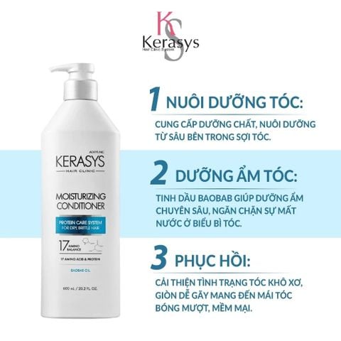 Kerasys Dầu xả Moisturizing Conditioner 600ml