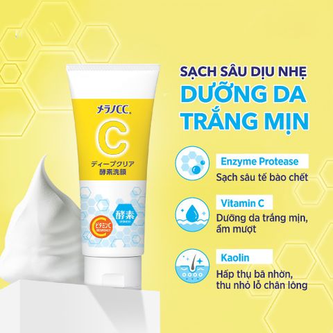 Melano CC Sữa rửa mặt Deep Clear Enzyme Face Wash 130g