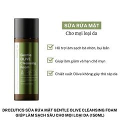 DrCeutics Sữa rửa mặt Gentle Olive Cleansing Foam 150ml