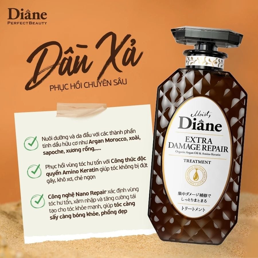 Moist Diane Dầu xả Extra Damage Repair Treatment 450mlMoist Diane