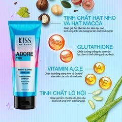 Kiss My Body Sữa dưỡng thể Bright & Shine Perfume Lotion #Adore You 226g