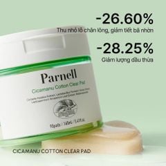 Parnell Toner Pad Cicamanu Cotton Clear 90 miếng 160ml
