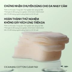 Parnell Toner Pad Cicamanu Cotton Clear 90 miếng 160ml