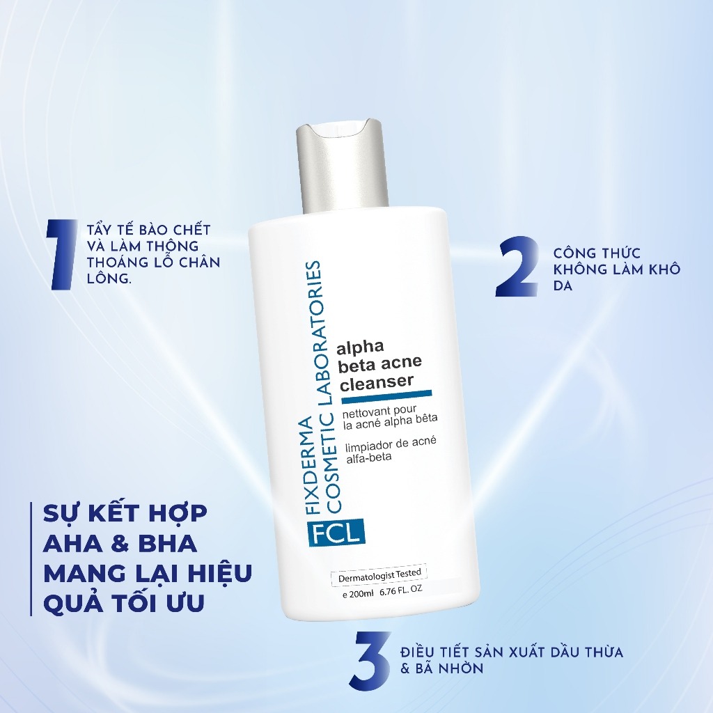 FCL Sữa rửa mặt Alpha Beta Acne Cleanser 200mlFCL Sữa rửa mặt Alpha