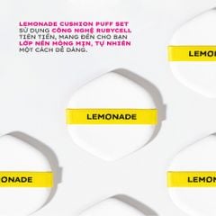 Lemonade bộ 3 bông phấn tán nền cushion puff set - 3pcs 6.9g