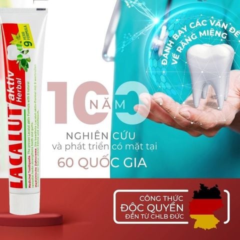Lacalut Kem đánh răng Aktiv Herbal 75ml