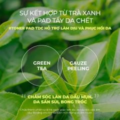 Neogen Dermalogy Tẩy tế bào chết trà xanh làm dịu và phục hồi da dầu mụn Green Tea Moist Pha Gauze Peeling 30 Miếng