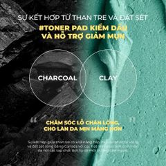 Neogen Dermalogy Tẩy da chết than tre kiềm dầu, giảm mụn Real Charcoal Pad 60 Miếng