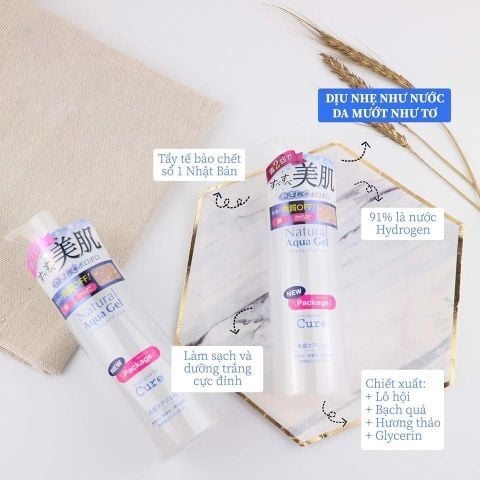 Cure Gel tẩy da chết Natural Aqua Gel