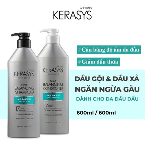 Aekyung Kerasys Dầu xả Hair Clinic Scalp Balancing Conditioner 600ml