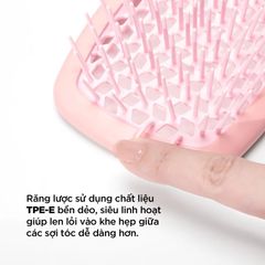Vacosi Lược Gỡ Rối Hollow Out Paddle Detangler Pink_C20-H