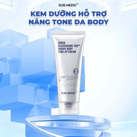 Sur.Medic+ Kem dưỡng thể Super Glutathione 100Tm Bright Body Tone Up Cream 150ml