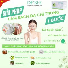 De See Khăn tẩy trang rửa mặt 2in1 30 gói