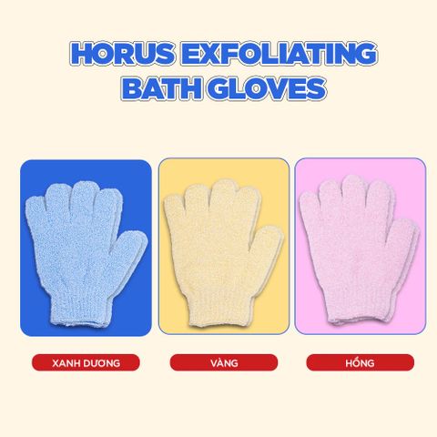 Horus Găng tay tắm Exfoliating Bath Gloves