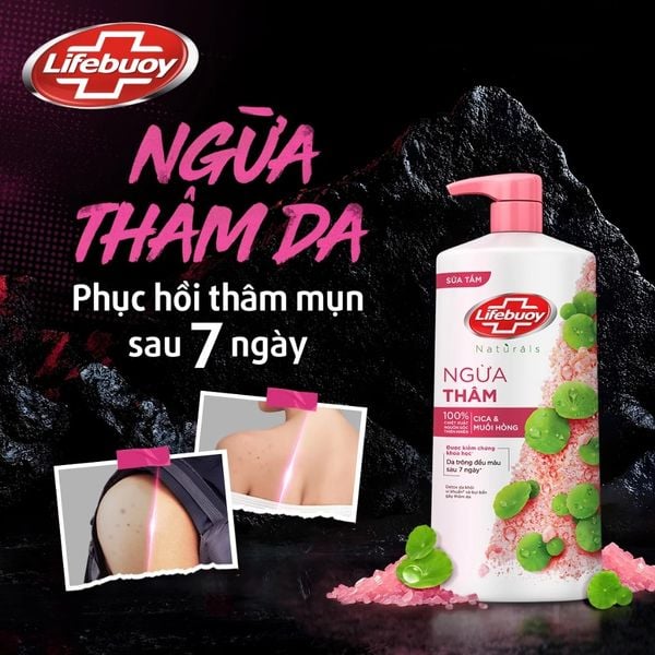 Lifebuoy Sữa tắm Cica & Muối Hồng 800g