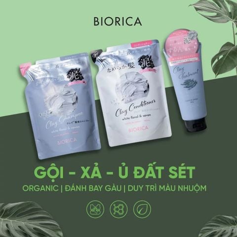 Biorica Dầu xả đất sét Clay Conditioner dạng túi 360ml