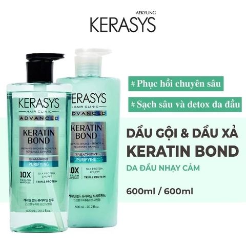Kerasys Dầu xả Advanced Keratin Bond Purifying Treatment 600ml