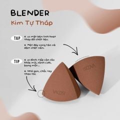 Vacosi Set 3 Bông Đa Diện Nâu Versatile Makeup Blender Set
