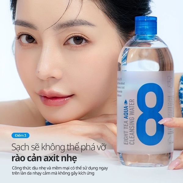 BOM Nước tẩy trang Eight Tea Aqua Cleansing Water 500ml