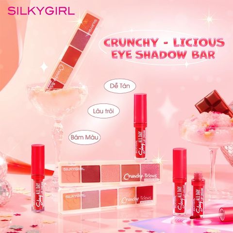 Silkygirl Bảng phấn mắt 5 màu Crunchy-Licious Shadow Bar