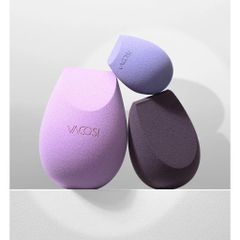 Vacosi Set 3 Bông Vát Xéo Đôi Tím Versatile Makeup Blender Set - Dewberry Bp43