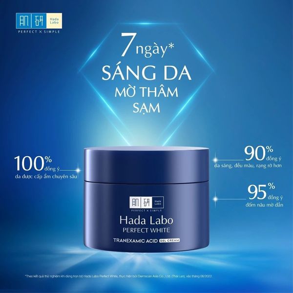 Hadalabo Gel dưỡng Perfect White Tranexamic Acid Gel Cream 50g