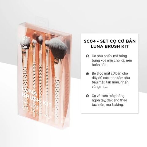 Vacosi Bộ Kit 5 Cọ Cơ Bản Phiên Bản Golden Dragon Luna The Face & Eyes Brush Kit_Sc04