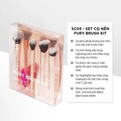 Vacosi Bộ Kit 4 Cọ Và 1 Bông Nền Phiên Bản Golden Dragon Fury The Flawless Face Brush Kit_Sc05