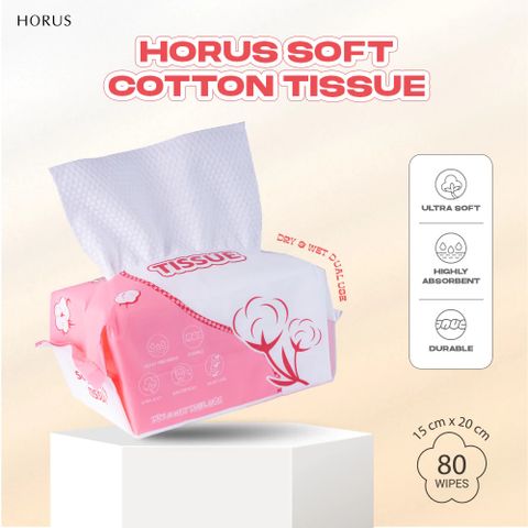 Horus Khăn khô đa năng Soft Cotton Tissue 80pcs