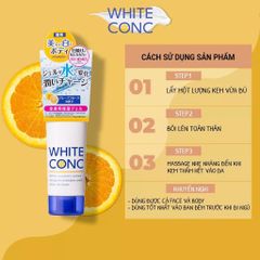 White conc Kem dưỡng toàn thân ban đêm Watery Cream 90g