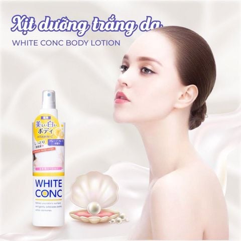 White conc Xịt dưỡng trắng da Body Lotion C 245ml