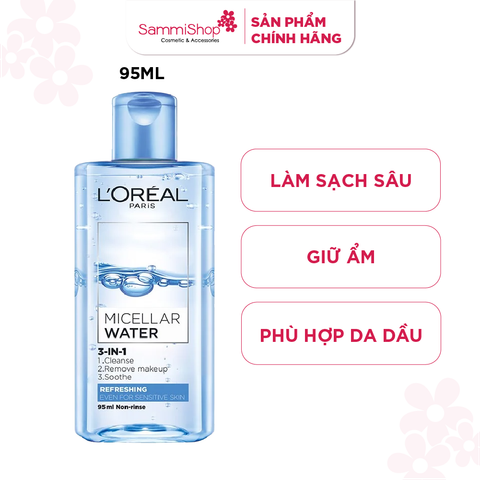 Loreal Micellar Water Refreshing even For Sensitive Skin 95ml
