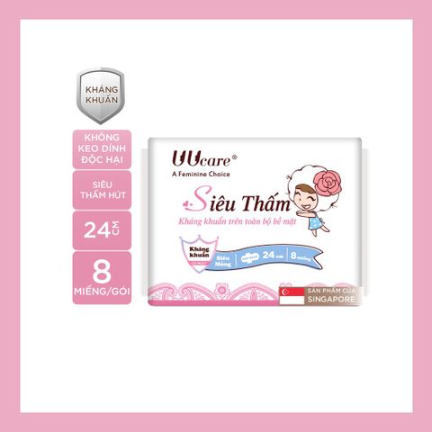 Uucare Young Girl BVS siêu thấm ban ngày 24cm x 8 miếng