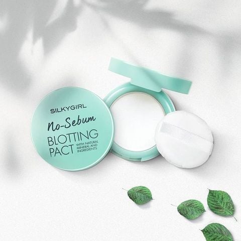 Phấn Phủ Khoáng Dạng Nén Silky Girl No-Sebum Blotting Pact Kiềm Dầu 7g