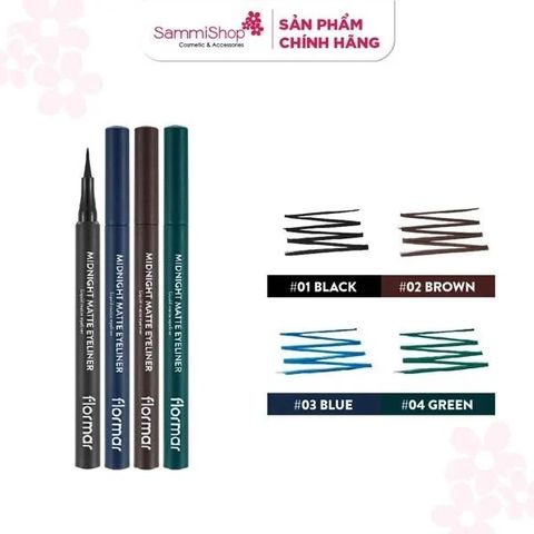 [HÀNG TẶNG KHÔNG BÁN] Flormar Bút kẻ mắt Midnight Matte Eyeliner