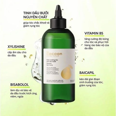 [HÀNG TẶNG KHÔNG BÁN] QT Cocoon Nước dưỡng tóc tinh dầu bưởi pomelo hair tonic 310ml - nắp vặn