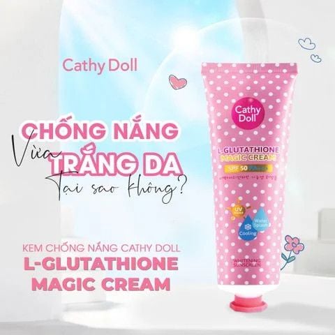 [HÀNG TẶNG KHÔNG BÁN] Kem chống nắng trắng da Cathy Doll L-glutathione Magic Cream SPF50 PA+++ 138ml