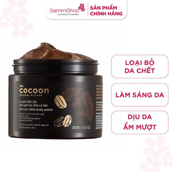 [01.05 - 31.05] Cocoon Tẩy da chết cà phê Đak Lak 200ml SLGH