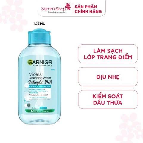 02.01-18.01 ĐỒNG GIÁ Garnier Nước tẩy trang Micellar Cleansing Water Salicylic BHA 125ml (IP07)
