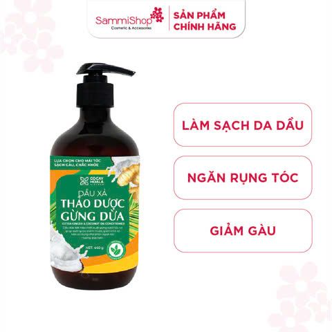03.12 - 18.12 MEGA SALE Dầu xả thảo dược Gừng - Dừa CoCayHoaLa 440g
