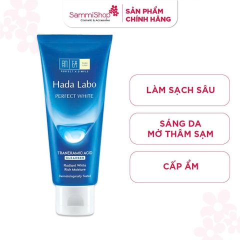 APP + WEB 3.12 - 1.1 HadaLabo Kem rửa mặt Perfect White  Tranexamic Acid Cleanser 80g