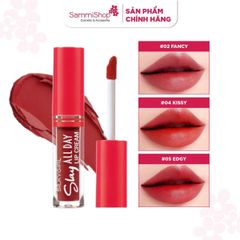 Combo 2 Silkygirl Son kem Slay All Day Lip Cream (2ml) #04 Kissy