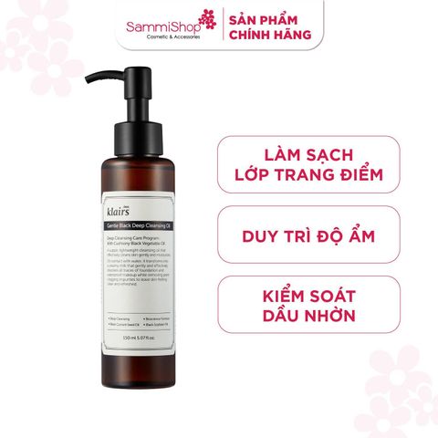 APP-WEB 01.07 - 31.07 Dear, Klairs Dầu tẩy trang Gentle Black Deep Cleansing Oil 150mL