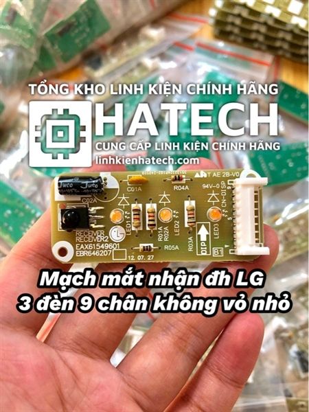 Mạch mắt nhận điều hòa LG 3 đèn 9 chân không vỏ nhỏ chuẩn hãng