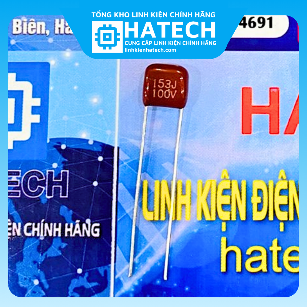 100 Pz Condensatore Pellicola Poliestere 2A153J 100V 0,015UF 15nF 2A153 - Foto 2